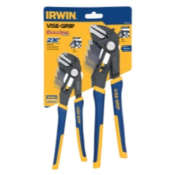 2 Piece GrooveLock 8" and 10" Straight Jaw Pliers Set