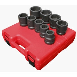 9 Piece 1" Drive Standard SAE Jumbo Impact Socket Set
