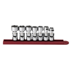 7 Piece 3/8" Drive SAE 6 Point Flex Socket Set