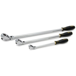 3 Pc Extra-Long Flex-Head Ratchet Set