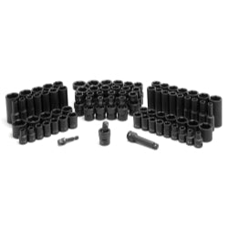 81 Piece 3/8" Drive Complete Impact Socket Set