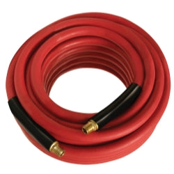 3/8" x 50' 300 lb. Red Rubber Air Hose 1/4" MxM Coupled