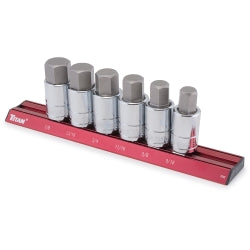 6 Piece 1/2" Drive SAE Large Hex Bit Socket Set