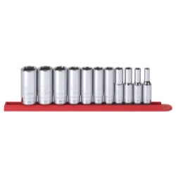 11 Piece 3/8" Drive 6 Point Deep SAE Socket Set