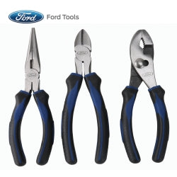 3 Piece Plier Set, 6" Slip Joint, Diagonal and Long Nose