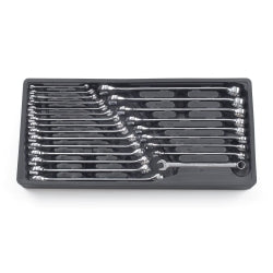 24 Piece SAE/Metric Long Pattern Combination Non-Ratcheting Wrench Set