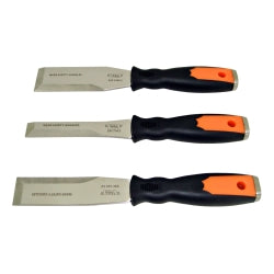3 Piece Heavy Duty, Dual Bevel Striking Scrapers Set