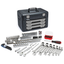 168 Piece 1/4", 3/8" Drive Metric Mechanics Hand Tool Set