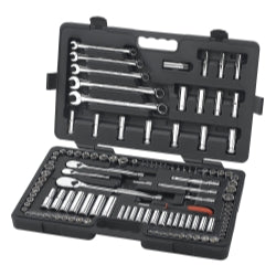 118 Piece 1/4", 3/8", and 1/2" Drive SAE/Metric Super Socket Set