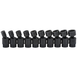 3/8" Drive Pinless Universal Metric Lug Ball-In-Socket 10 Piece Set