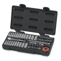 51 Piece 1/4" Drive 12 Point SAE and Metric Socket Set