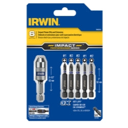 6 Piece Impact Power Bits and Extension Set