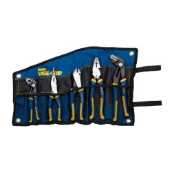 5 Piece GrooveLock/Traditional Pliers Roll Up Bag