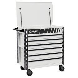 Premium Full 6 Drawer Service Cart - White