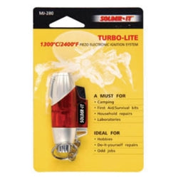 Mini Torch, Refillable Butane, Automatic Ignition, Adjustable Flame, with LED Light