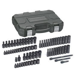 71 PIece 1/4" Drive 6 Point SAE/Metric Standard, Deep and Universal Impact Socket Set