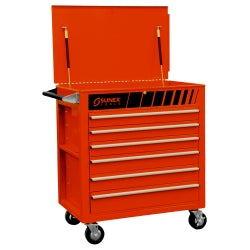 Premium Full 6 Drawer Service Cart - Hugger Orange
