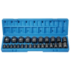 1/2" Dr. 26 Pc. Standard Length Metric Set - 12 Point