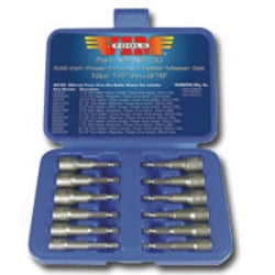 12 Piece SAE Power Drive Nut Setter Set with Magnetic and Hollow Point Drivers