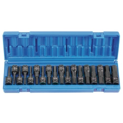 1/2" Drive 18 Pc. Combo Hex Driver SAE/Metric Set
