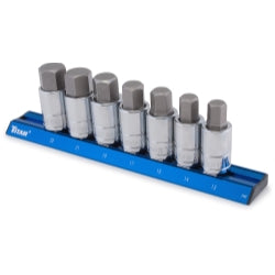 7 Piece 1/2" Drive Metric Large Hex Bit Socket Set
