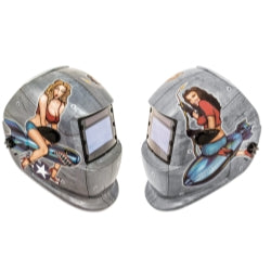 Solar Powered Auto Darkening Welding Helmet, Pin Up Girls