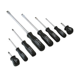 8 Piece Professional Screwdriver Set with Black Handles