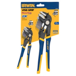 2 Piece GrooveLock 6" V-Jaw and 10" Straight Jaw Pliers Set