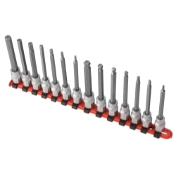 14 Piece 3/8" Drive Metric Long Ball Hex and Hex Bit Socket Set