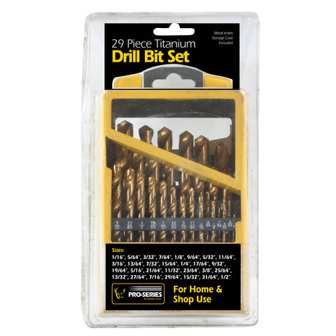 29 Piece Titanium Drill Bit Set