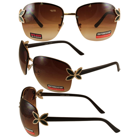 Butterly 2 Aviator with Gold Frame and Driving Mirror Lenses