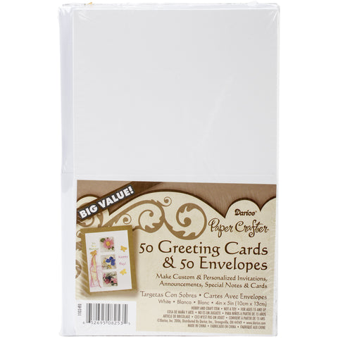 Darice Coredinations Blank Cards and Envelopes White A2