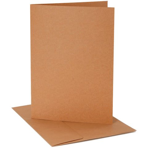 Darice Heavyweight A2 Cards and Envelopes 4.375 X5.75 Inches Kraft