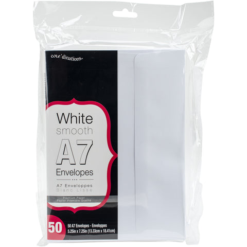 Darice Heavyweight A7 Envelopes 5.25 X7.25 Inches White