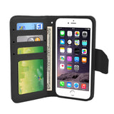 IPhone 6/6S Folio Folio Cover with Credit Card ID Holders Leather Wallet Pouch Case Cover Black