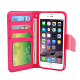 IPhone 6/6S Folio Folio Cover with Credit Card ID Holders Leather Wallet Pouch Case Cover Pink