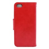 IPhone 6/6S Folio Folio Cover with Credit Card ID Holders Leather Wallet Pouch Case Cover Red