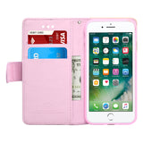 IPhone 7 Plus Leather Wallet Pouch Card Slot Case Cover Pink