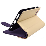 IPhone 7 Plus Leather Wallet Pouch Card Slot Case Cover Purple