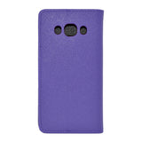 Samsung Galaxy J5 2016 Folio Cover with Credit Card ID Holders Leather Wallet Pouch Case Cover Purple