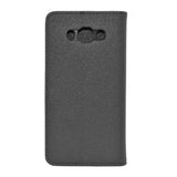 Samsung Galaxy J7 2016 Folio Cover with Credit Card ID Holders Leather Wallet Pouch Case Cover Black