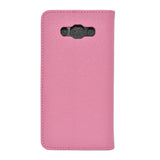 Samsung Galaxy J7 2016 Folio Cover with Credit Card ID Holders Leather Wallet Pouch Case Cover Pink