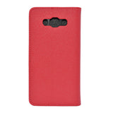 Samsung Galaxy J7 2016 Folio Cover with Credit Card ID Holders Leather Wallet Pouch Case Cover Red