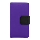 Samsung Galaxy S7 Edge Folio Cover with Credit Card ID Holders Leather Wallet Pouch Case Cover Purple