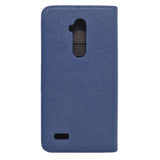 ZTE Max XL / N9560 Folio Cover with Credit Card ID Holders Leather Wallet Pouch Case Cover Blue
