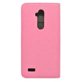 ZTE Max XL / N9560 Folio Cover with Credit Card ID Holders Leather Wallet Pouch Case Cover Pink