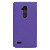 ZTE Max XL / N9560 Folio Cover with Credit Card ID Holders Leather Wallet Pouch Case Cover Purple