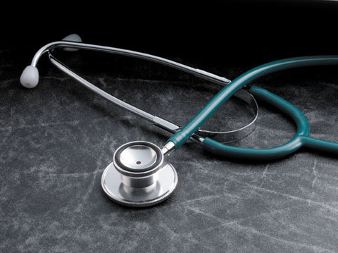 Dual Head Stethoscope, 22", Black Case Pack 3