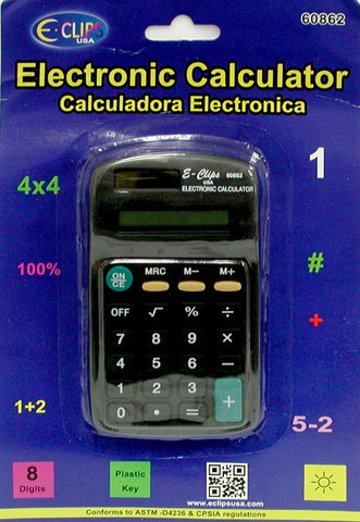 Calculator - 8 Digit - Solar powered Case Pack 36