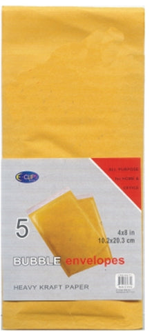 Bubble Mailers - 4" x 8" - 5 pack Case Pack 48